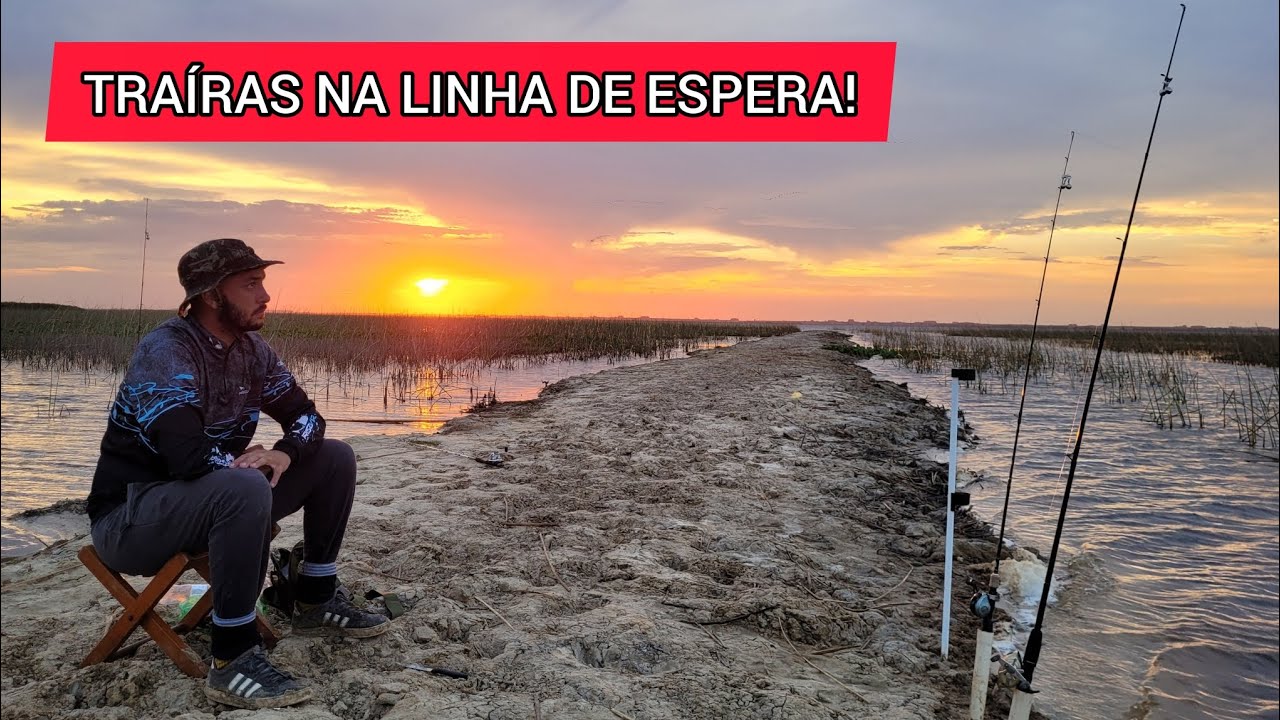 NESTE LUGAR TEM MUITA TRAÍRA! PESCARIA DE LINHA DE ESPERA EM MOSTARDAS - RS.