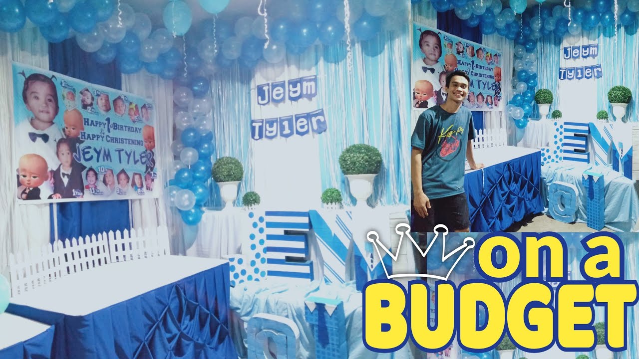 Christening and Birthday Decoration Ideas at Home |  Decoration Ideas for Boys