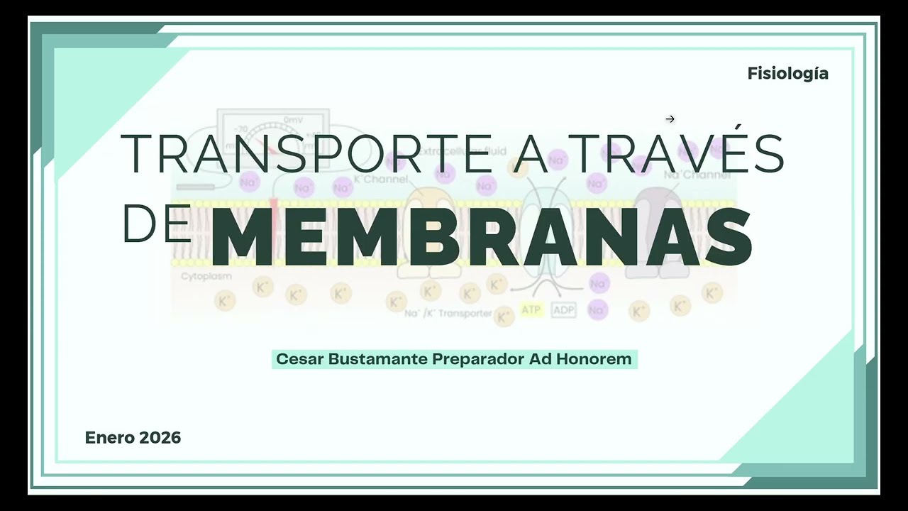 Repaso Preparcial: Transporte a través de membranas //  Preparador - Cesar Bustamante