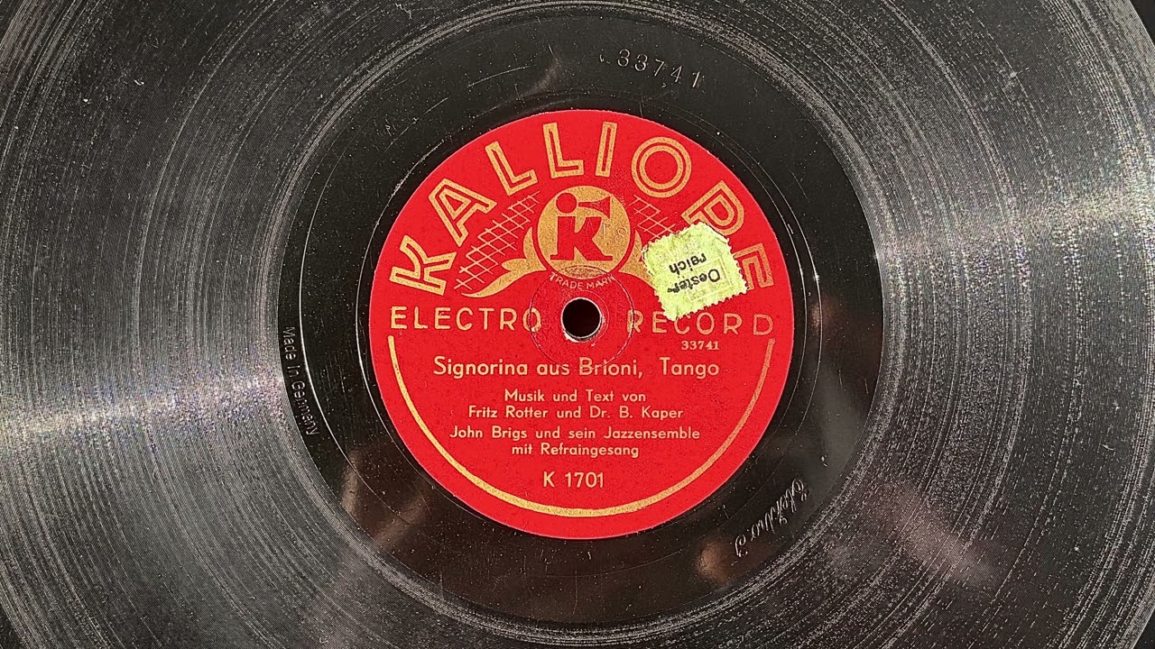 Signorina aus Brioni - John Brigs und sein Jazzensemble, Raimund Gessner (?) - 1931