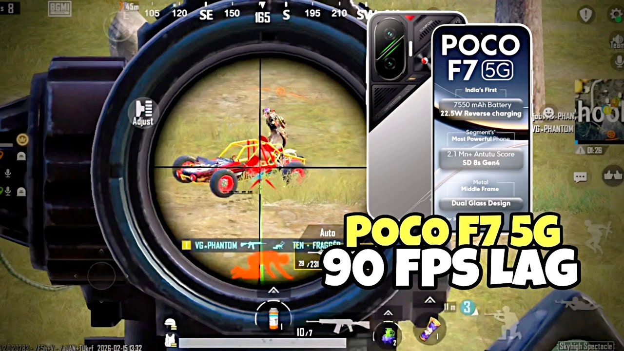 POCO F7 5G 🔥 BGMI 90 FPS Test | Real Gameplay + Lag Test 😱