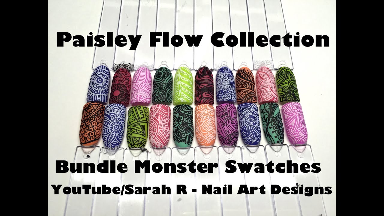 **NEW** PAISLEY FLOW COLLECTION | BUNDLE MONSTER STAMPING PLATE SWATCHES