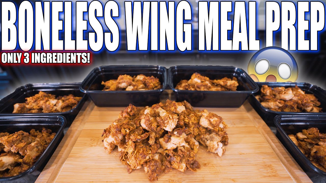 CRISPY BBQ BONELESS WINGS FOR THE WHOLE WEEK | Anabolic High Protein Bodybuilding Meal Prep Recipe