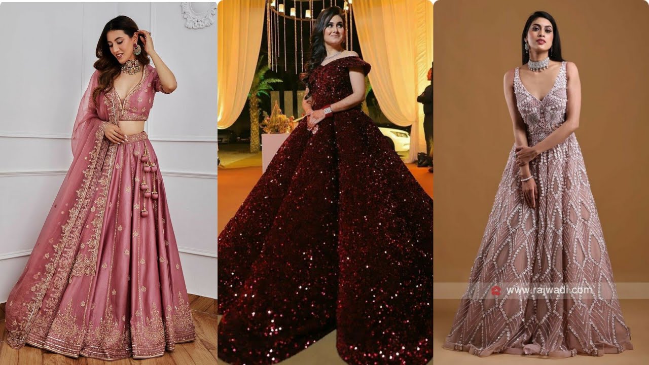 Stylish gowns & Lehenga Designs for girls | Gowns for engagement & reception | TREND SEARCH