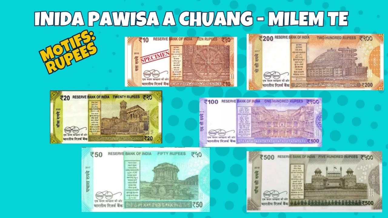 India pawisa hnunglama milem/thlalak te (Rupees: Motifs)