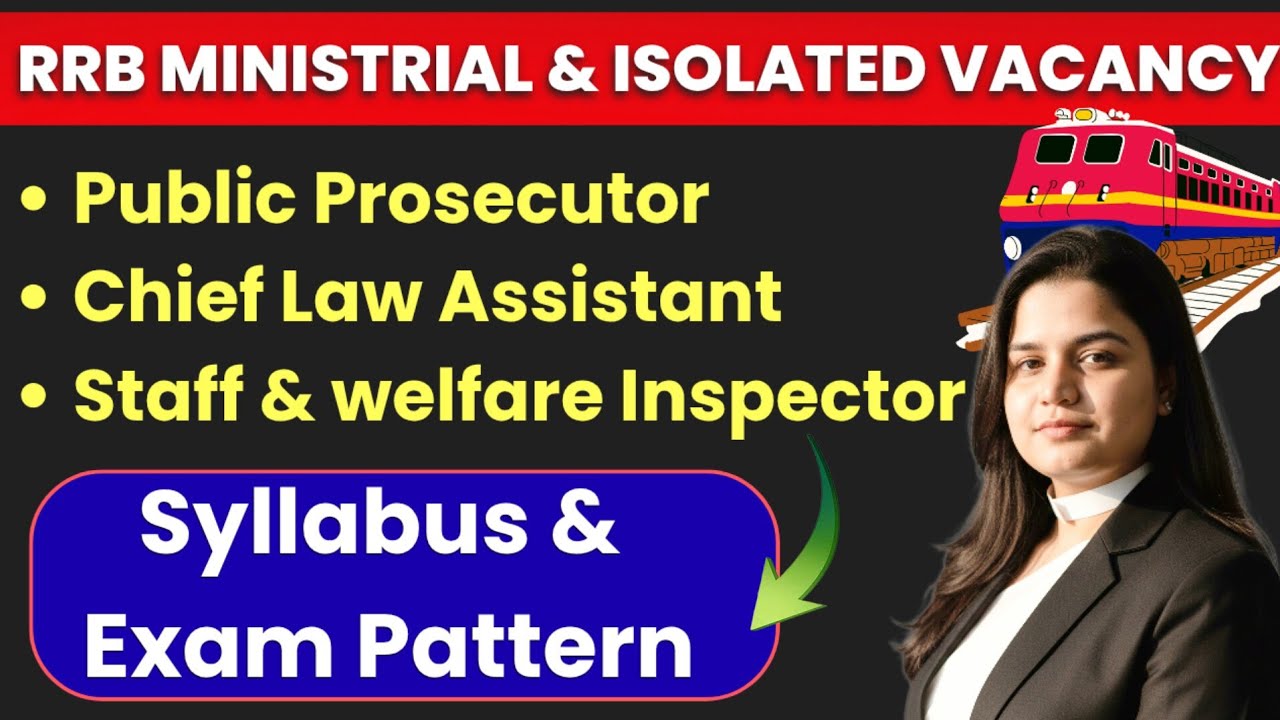 RRB Ministerial & Isolated Syllabus |Chief Law Assistant, Staff Welfare Inspector, Public Prosecutor