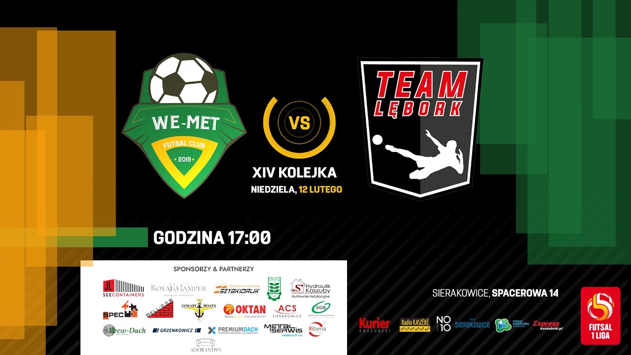 We-Met Futsal Club vs TEAM Lębork; 14 kolejka 1 Polskiej Ligi Futsalu