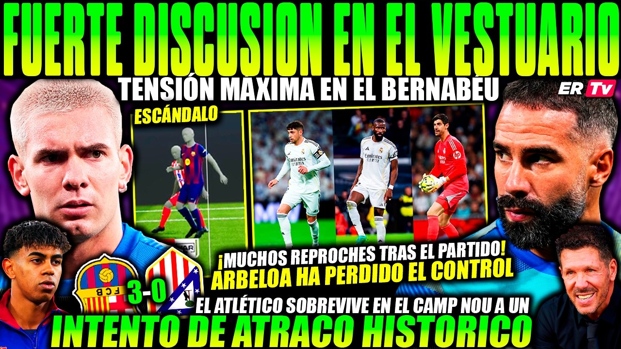 💥 FILTRAN FUERTE DISCUSIÓN de JUGADORES del REAL MADRID en EL BERNABÉU - INTENTO de ROBO al ATLÉTICO
