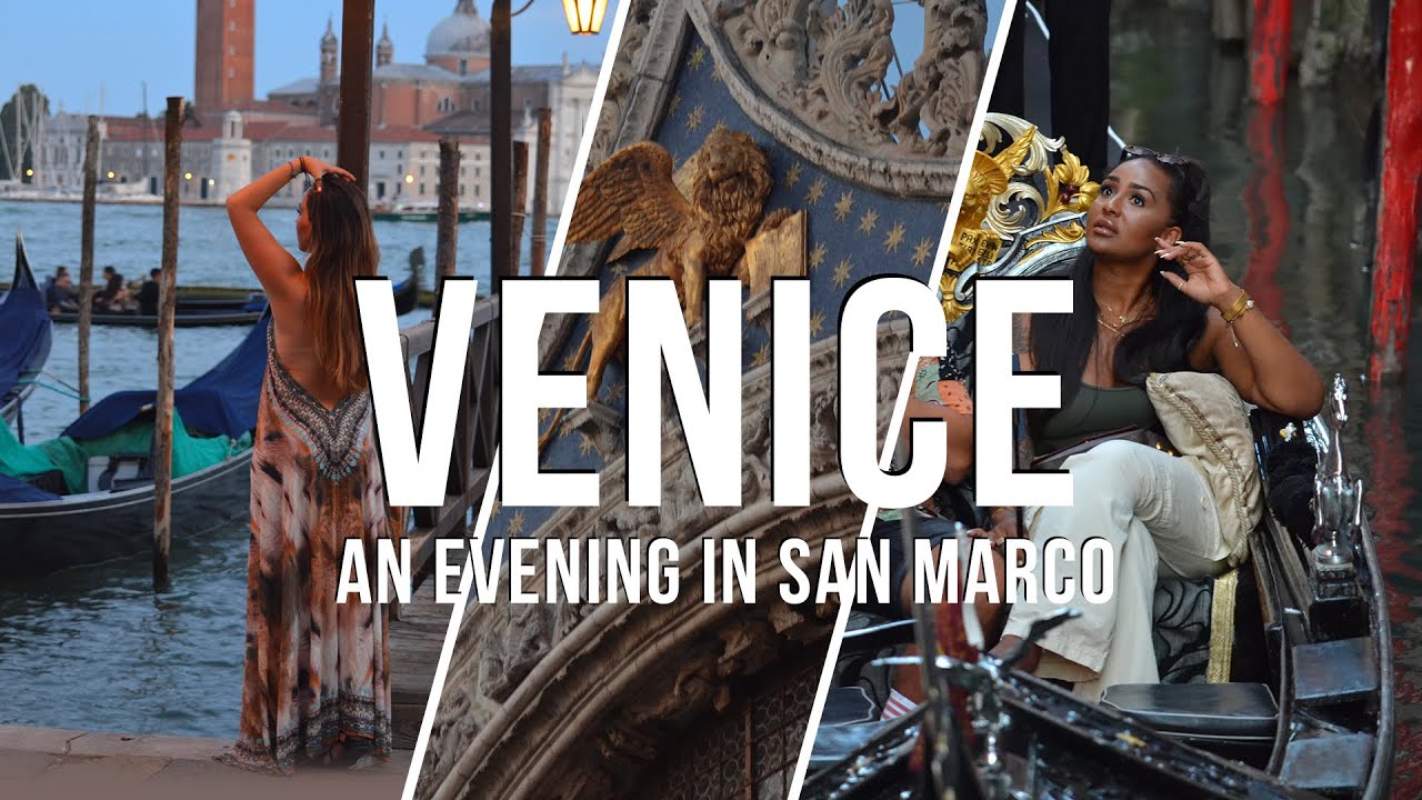 Venice Italy: Piazza and The Piazzetta di San Marco in The Evening  |  4K