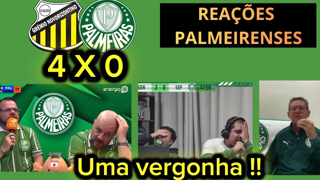 Novorizontino 4 x 0 Palmeiras | Reações dos PALMEIRENSES ENLOUQUECIDOS após DERROTA|Melhores Reacts 