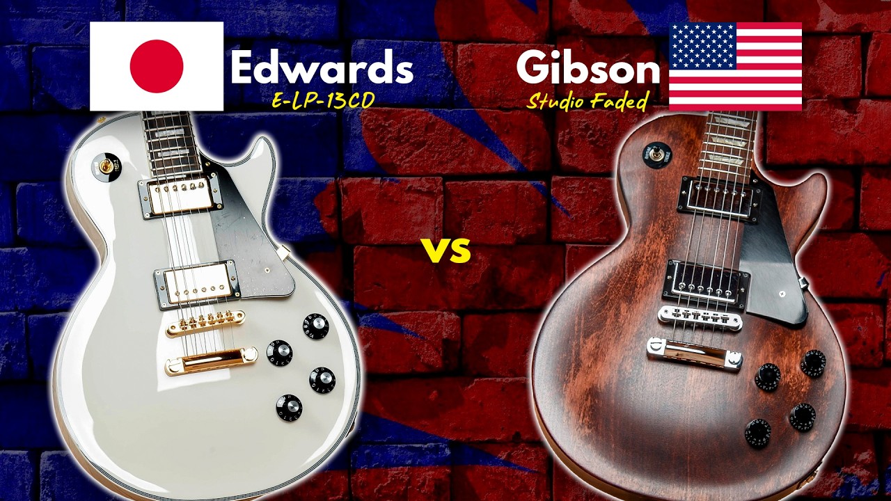 Les Paul Comparison: Edwards LP-130CD vs Gibson Studio Faded (No Talking)