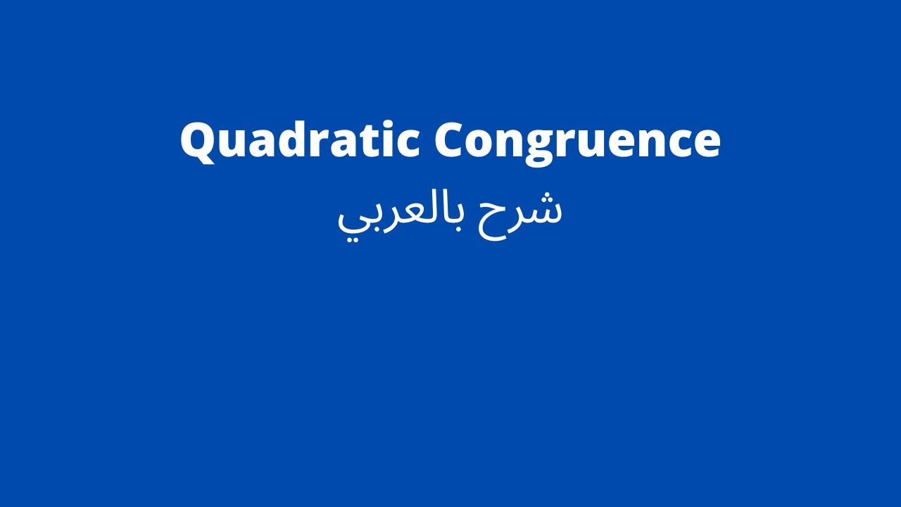 Quadratic Congruence