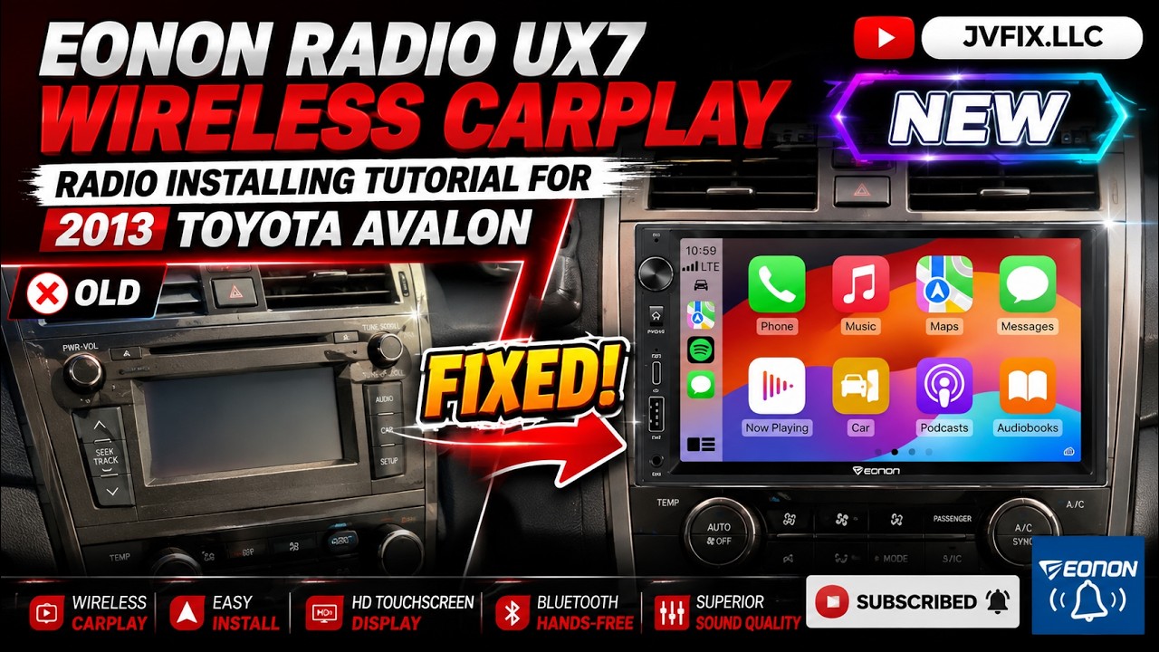Installing the New Eonon radio UX7 on this 2013 Toyota Avalon very easy ''plug and play''