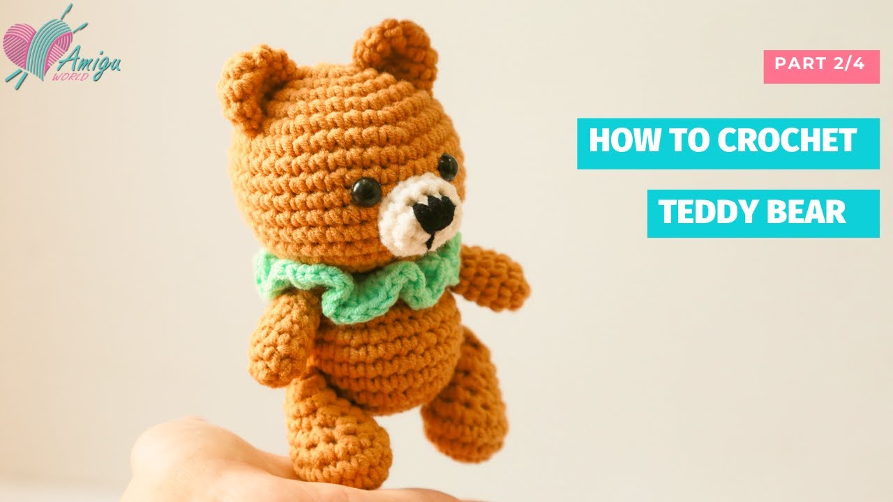 #180 | Amigurumi Teddy Bear Crochet Pattern (2/4) | How To Crochet Amigurumi Animal | AmiguWorld