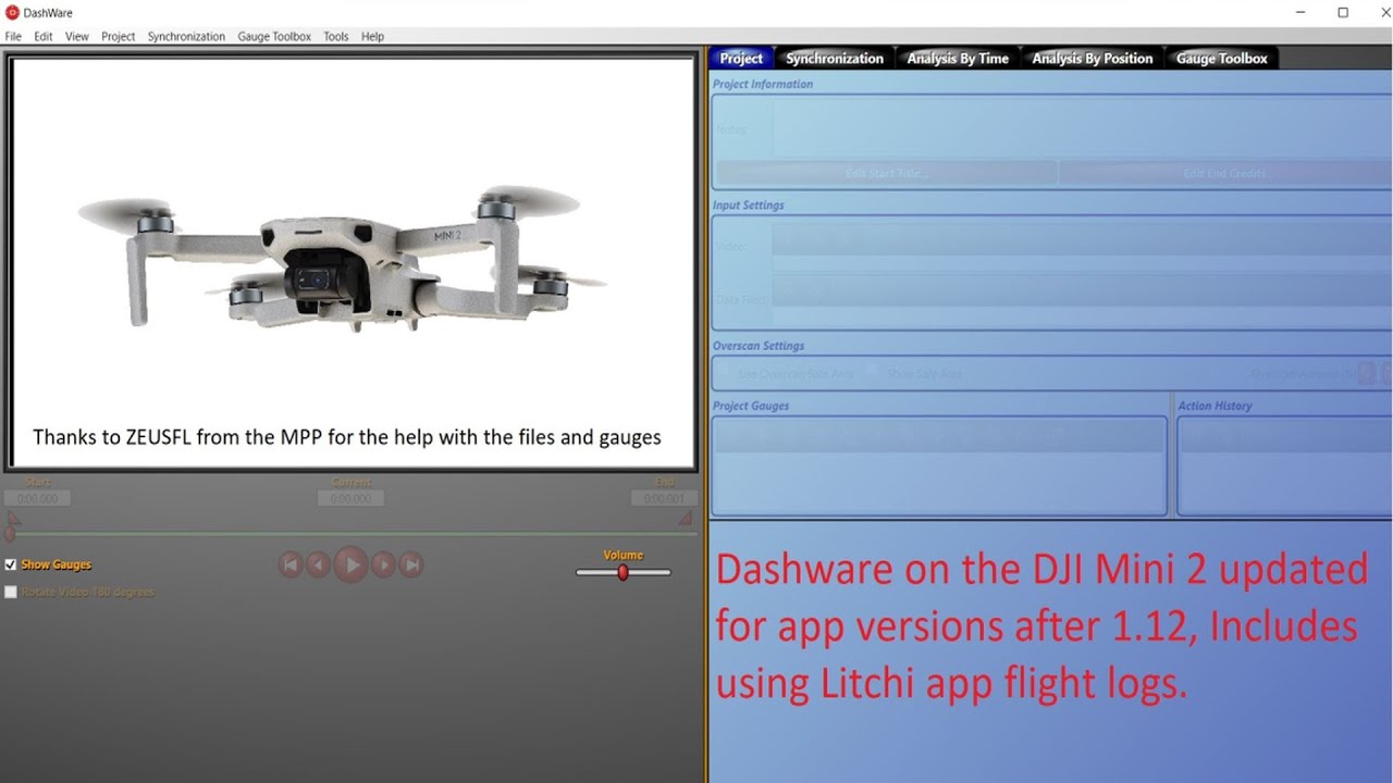 Dashware for apps over 1.12 works with all DJI quads using fly app