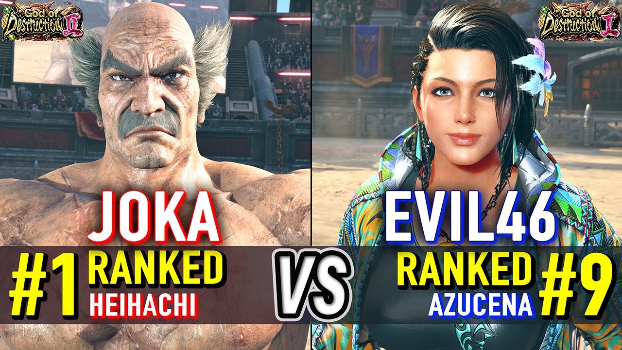 T8 🔥 JOKA (#1 Ranked Heihachi) vs EVIL46 (#9 Ranked Azucena) 🔥 Tekken 8 High Level Gameplay