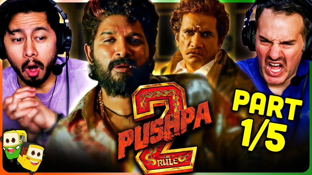 Part 1/5 - PUSHPA 2: THE RULE Movie Reaction! | Allu Arjun | Rashmika Mandanna | Fahadh Faasil