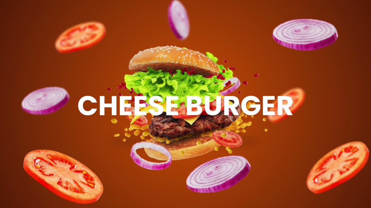 Cheese Burger Advertisement | Motion Graphics | Adobe After Effects