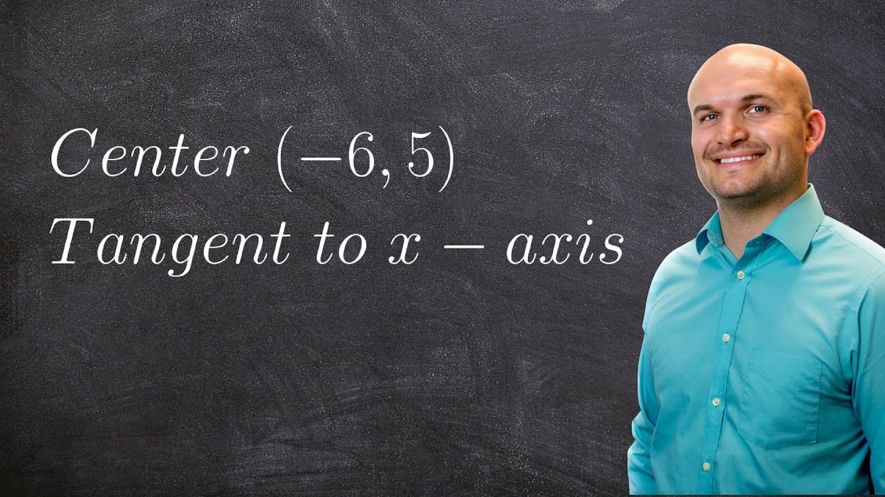 Find the equation of a circle given the center and line tangent to the circle