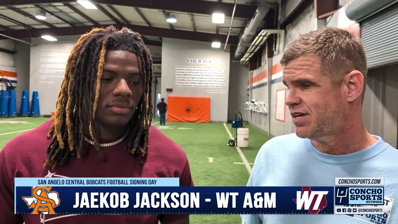 San Angelo Central's Jaekob Jackson signs to play football at WTAMU