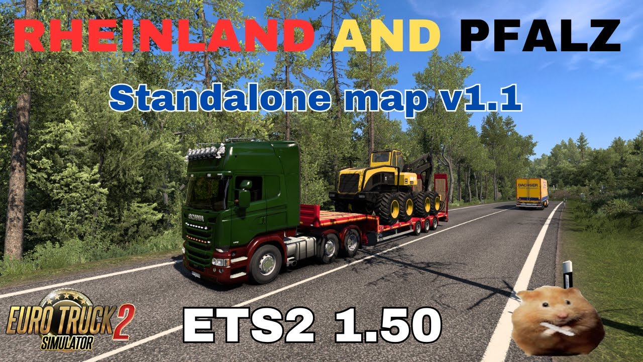 ETS2 1.50 Rheinland & Pfalz 1:1Standalone Map version 1.1 The Best just got better!