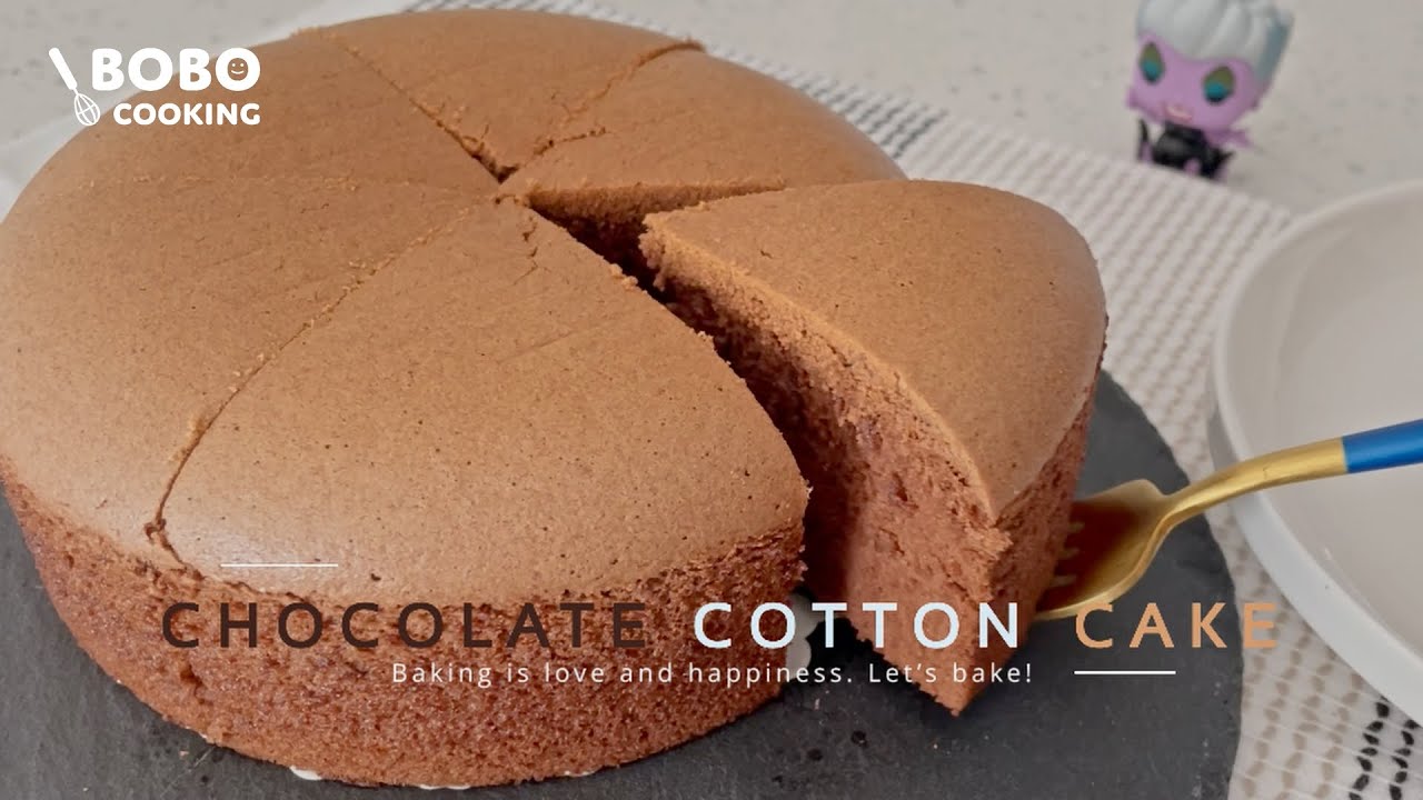 How to make the world fluffiest cotton cake | Chocolate Cotton Cake