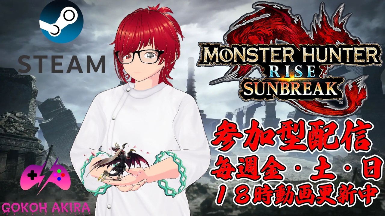 ※steam版【＃モンハン参加型】#293　ゲリラ配信　琥珀消化配信　概要欄必読　【モンスターハンターライズサンブレイク】