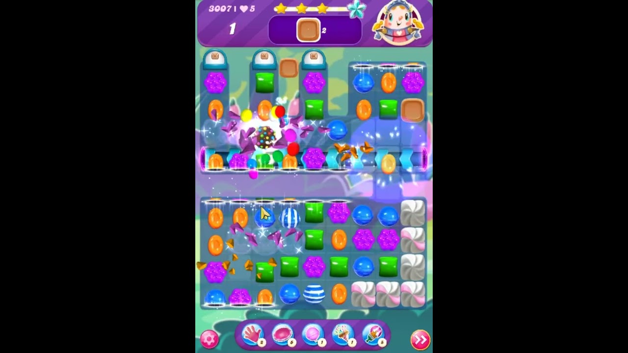 Gameplay Candy Crush Saga Level 3007 Get Sugar Stars, 14 Moves Completed,No Boosters