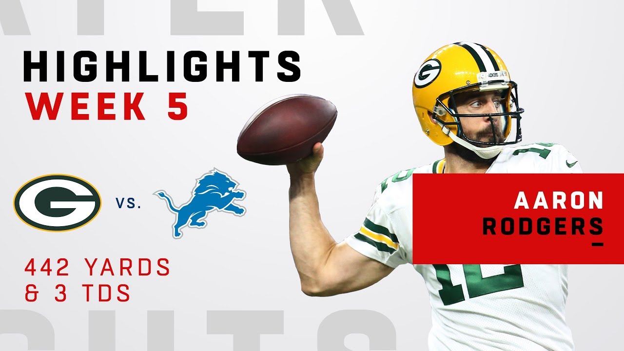 Aaron Rodgers Racks Up 442 Yards & 3 TDs vs. Lions