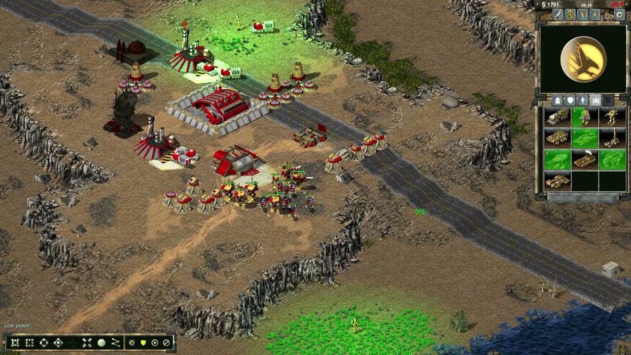 OpenRA Tiberian Sun gameplay (3xGDI vs 3xNOD)