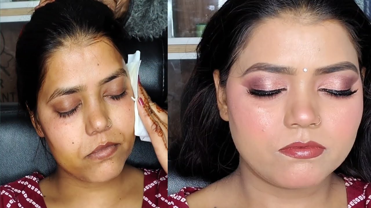 Advance Eye Makeup With Face Makeup Tutorial Step By Step Glowing Makeup