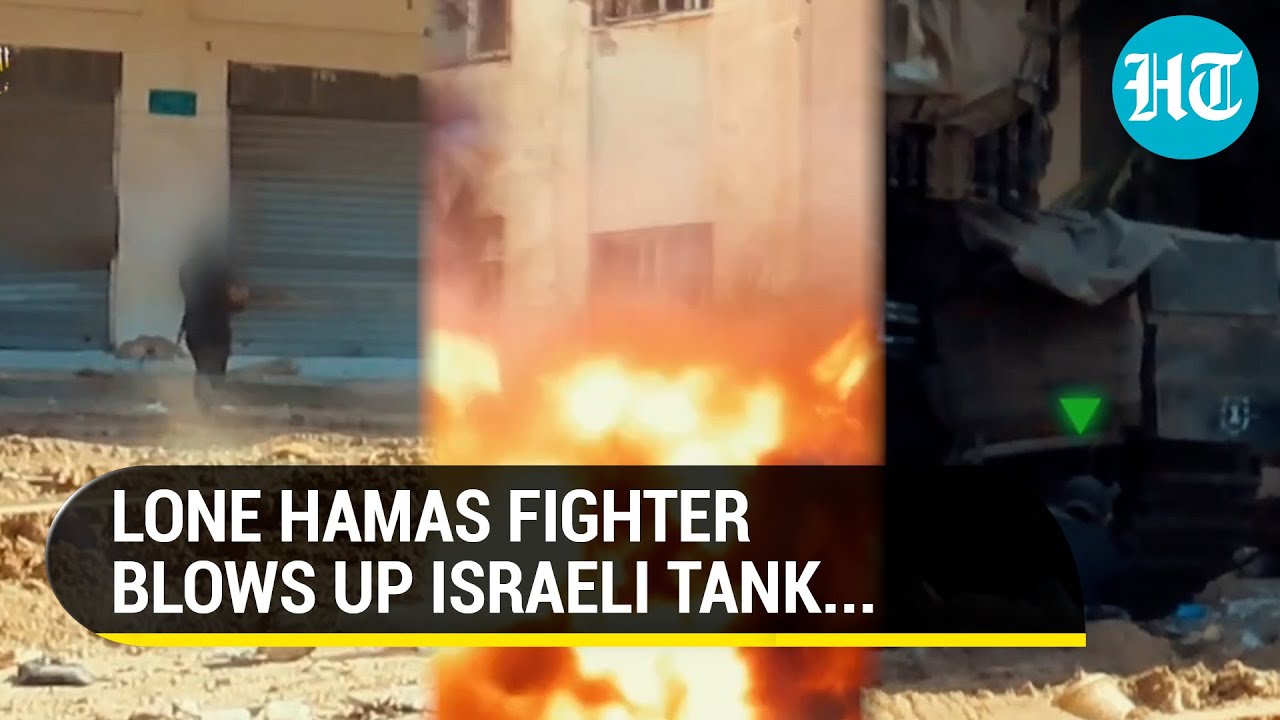 Hamas Fighter Walks To IDF Tank, Plants IED & Then This Happens | Watch Dramatic Footage