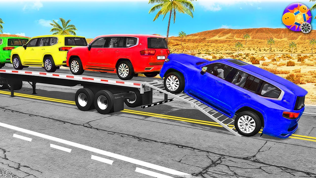 Truck Convoy vs Speed Bumps – Multiple Truck Crashes (BeamNG.Drive) #11 😱
