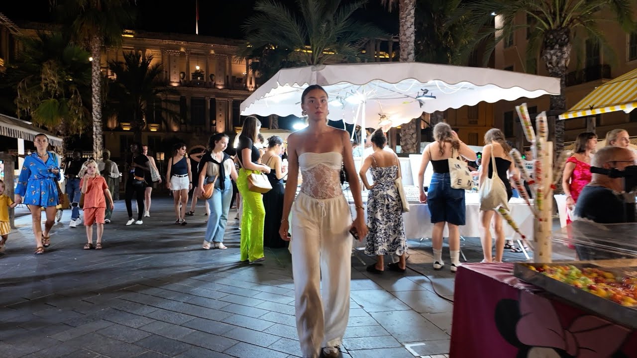 Nice, France 🇫🇷 - Night Walk | Crazy Night Life | French Riviera