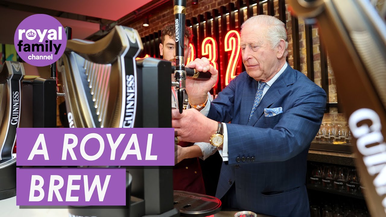 King Charles Enjoys a Guinness Whilst Opening New Microbrewery in Covent Garden
