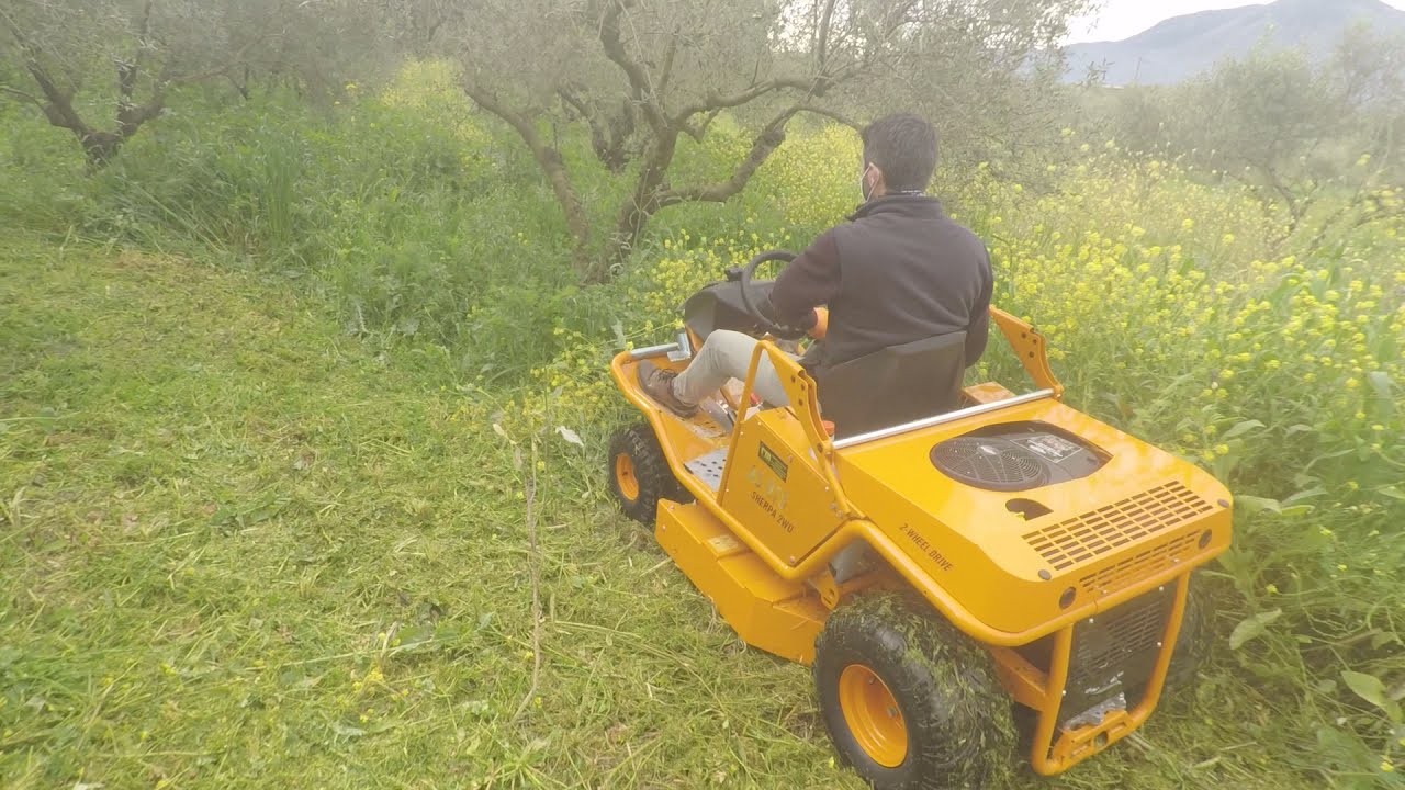 Καταστροφέας AS 915 Sherpa 2WD σε κτήμα με ελιές - 1,5m μολόχες!!!