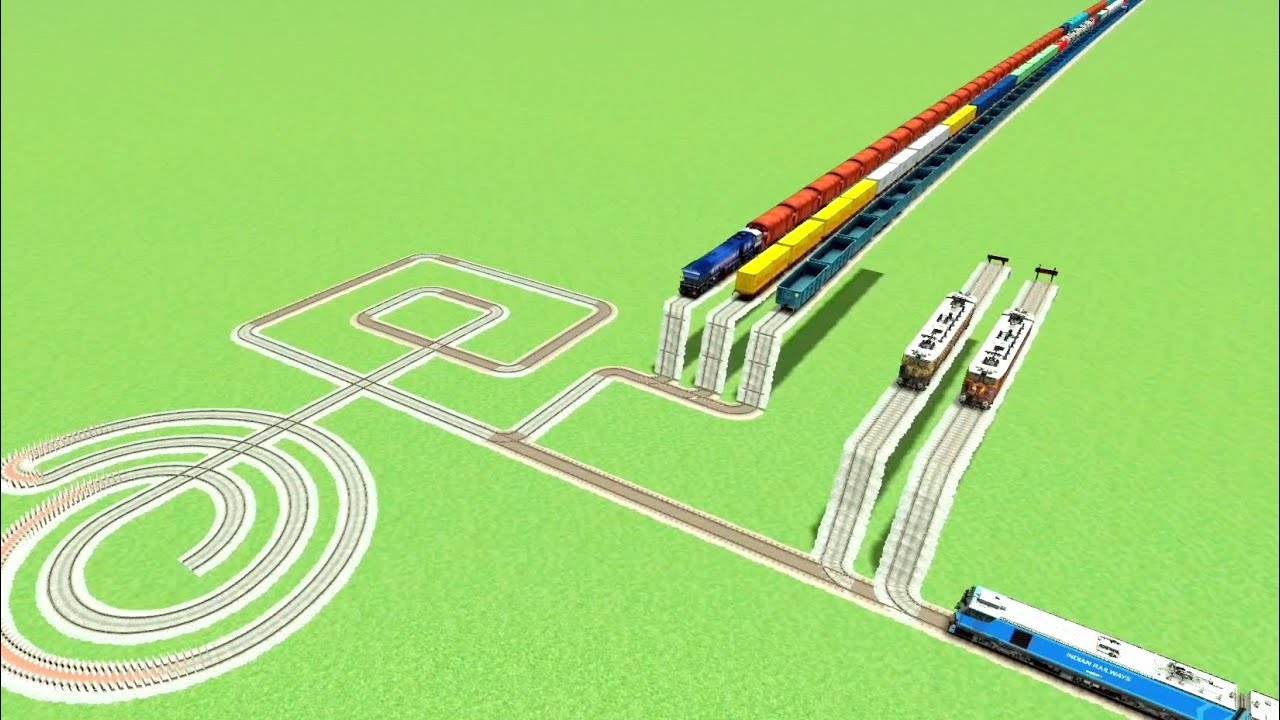 TRAIN 🐍CROSSIN ON CIRCLES SILDETRACK RISKY TRUN SHARP💞 CURVE RAILRAOD RAILWORK DRIVE🐍