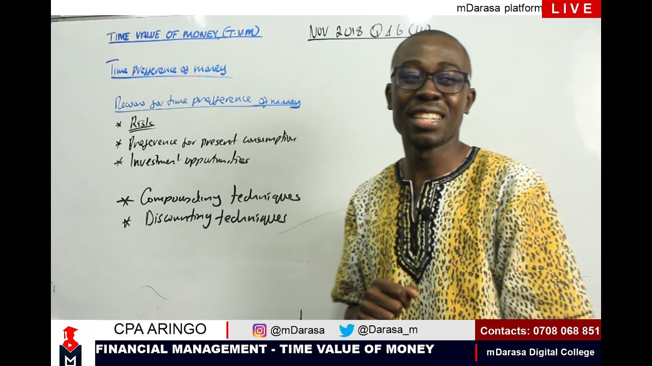 TIME PREFERENCE OF MONEY - Continuation - FM sec 3