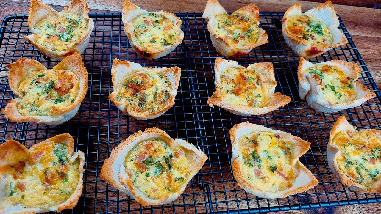 Breakfast Bread Cup Quiche Easy Recipe