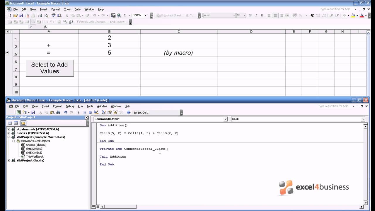 Excel Macros -003- Different Types of Macro
