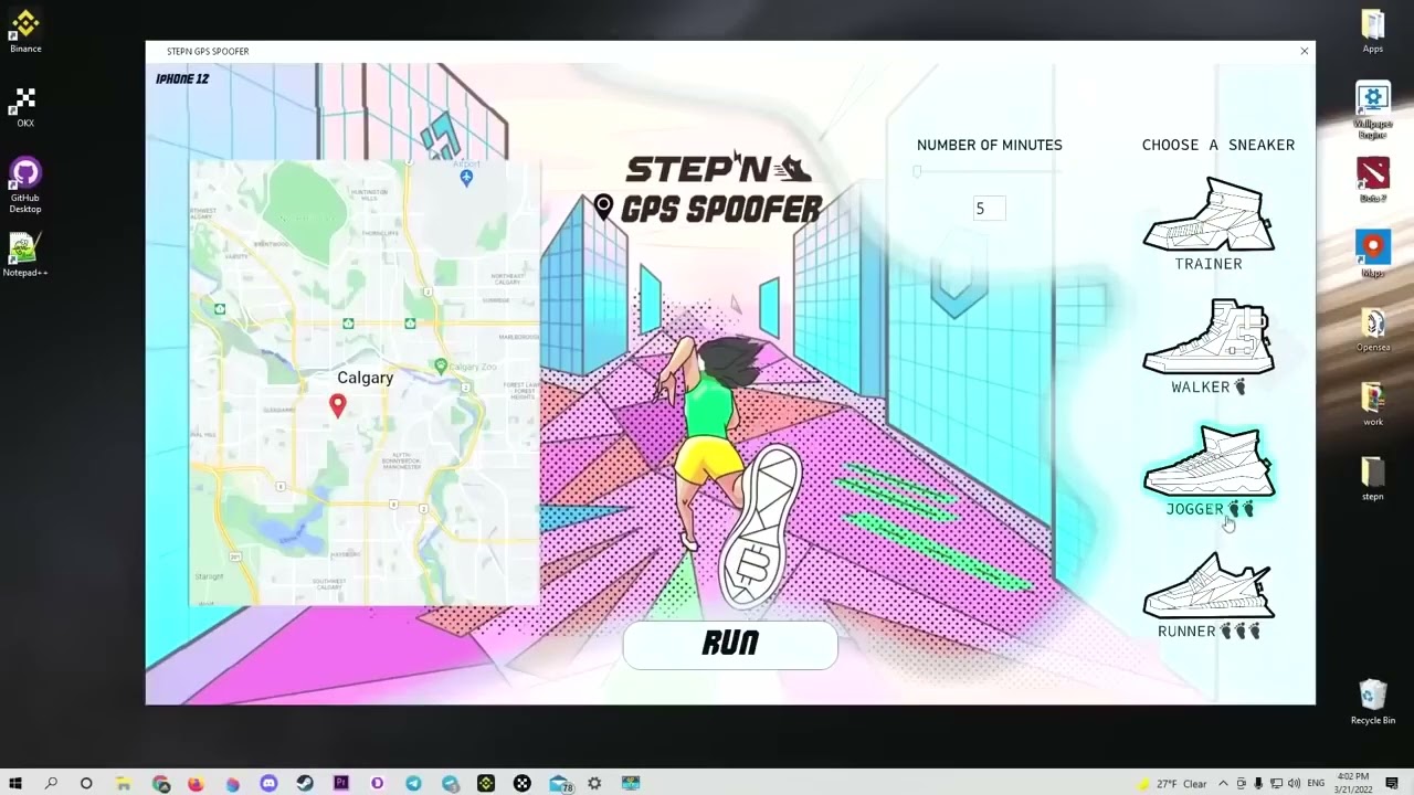 AUTORUN STEPN BOT | FREE GPS HACK FOR NFT STEPN GAME