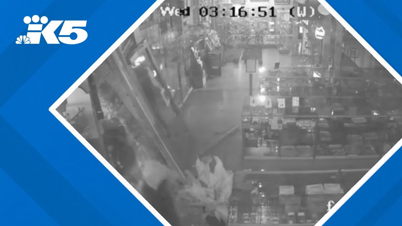Surveillance video shows break in at Shawn Kemp's pot shop