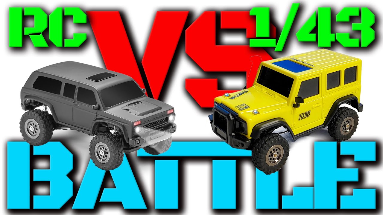 RC 1/43 POCKET CRAWLERS BATTLE - X43 VS NIVA - CONQUER OBSTACLES