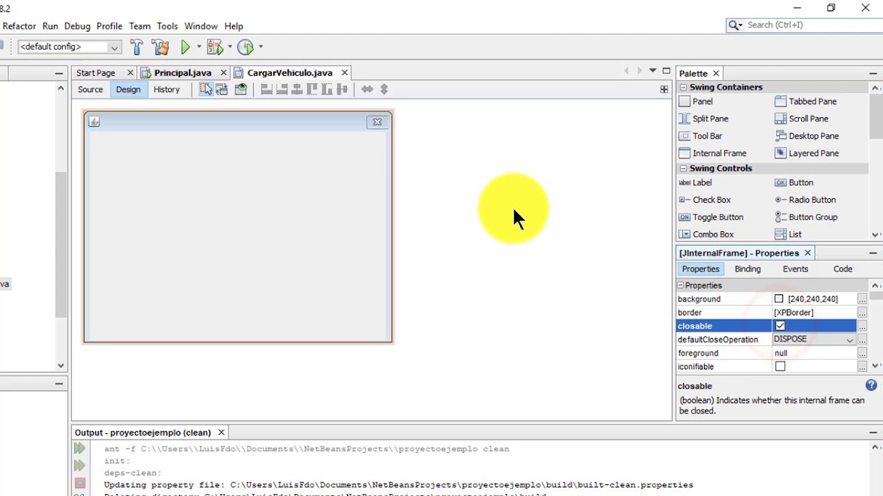 31 - Barra de menú (JMenuBar) y formularios (JInternalFrameForm) Java NetBeans