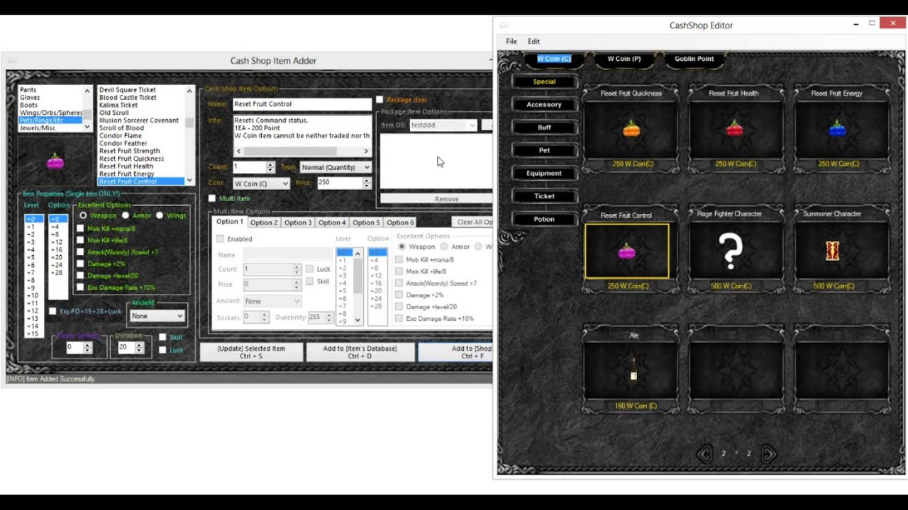 IGC.ToolKit [Premium] - CashShop Editor Overview