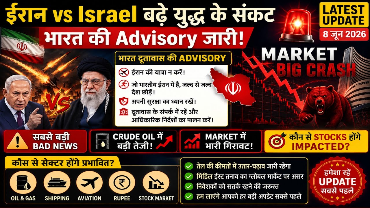 Iran War!😱 Why did the market fall today | Why did Nifty crash today? | What is the reason for th...