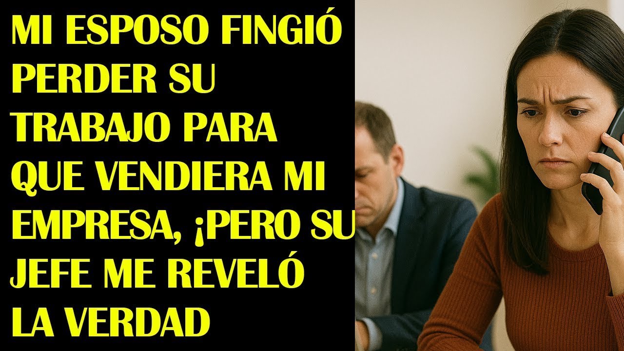 Mi Esposo Fingió Perder Su Trabajo Para Que Vendiera Mi Empresa, ¡Pero Su Jefe Me Reveló La Verdad