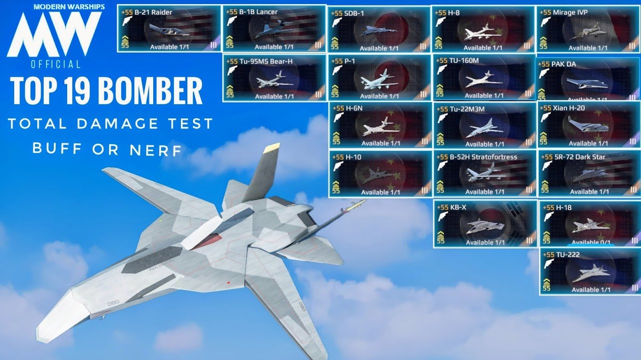 New Bomber with Top 19 Bomber after update combo damage test🔥- Modern Warships