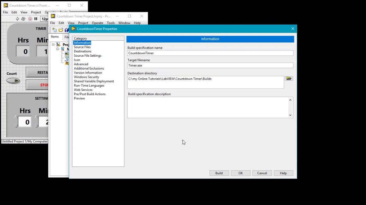 How to Create an Executable File from a LabVIEW VI