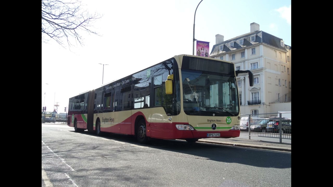 MB CitaroG ExGALMAL113, GNE5342 Brighton&Hove 120 BP57UYE 25 Starts on Engine at Brighton Old Steine